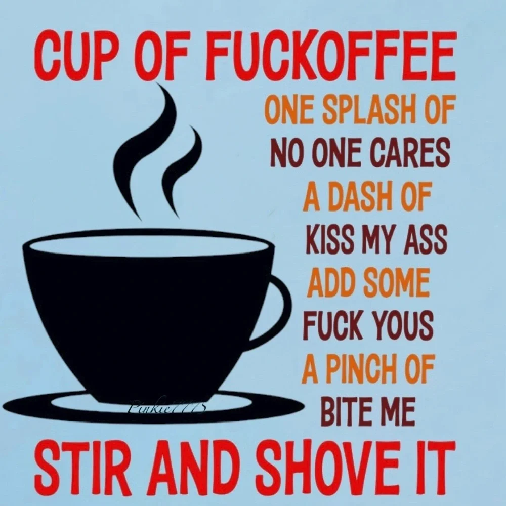 Humorous Coffee Mug designer towel 16”x26”